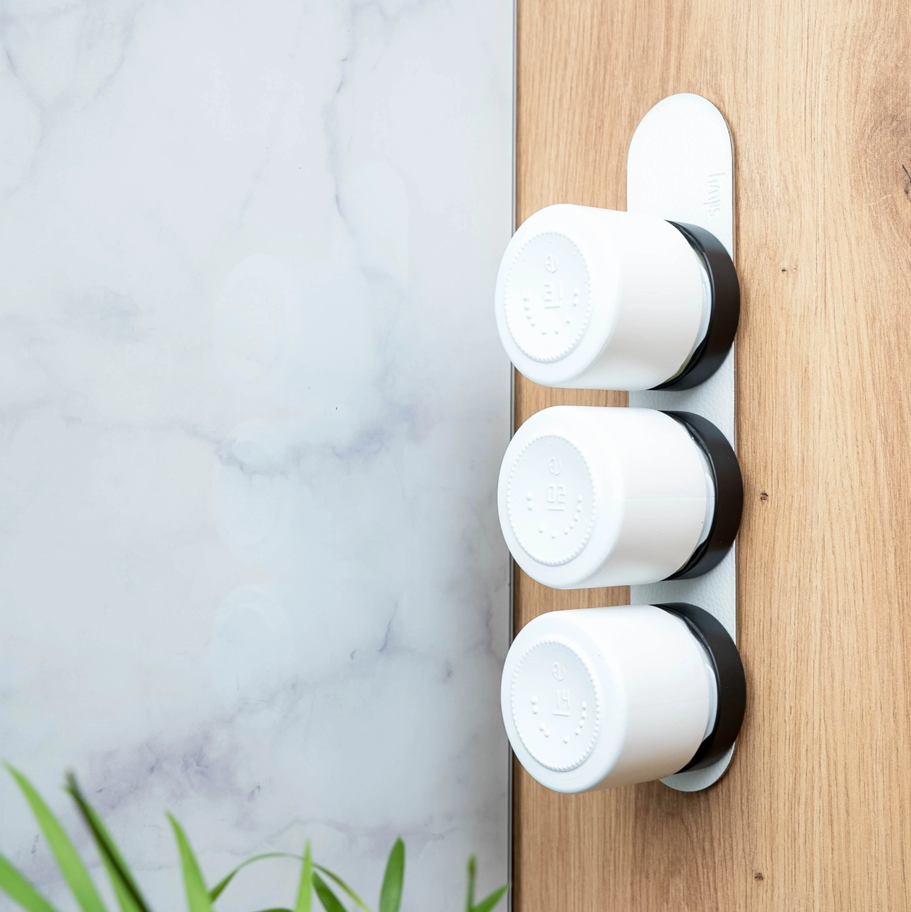 Magnet-Feinkostgläser ALL WHITE 125 ml inkl. Leiste WHITE - Image 2