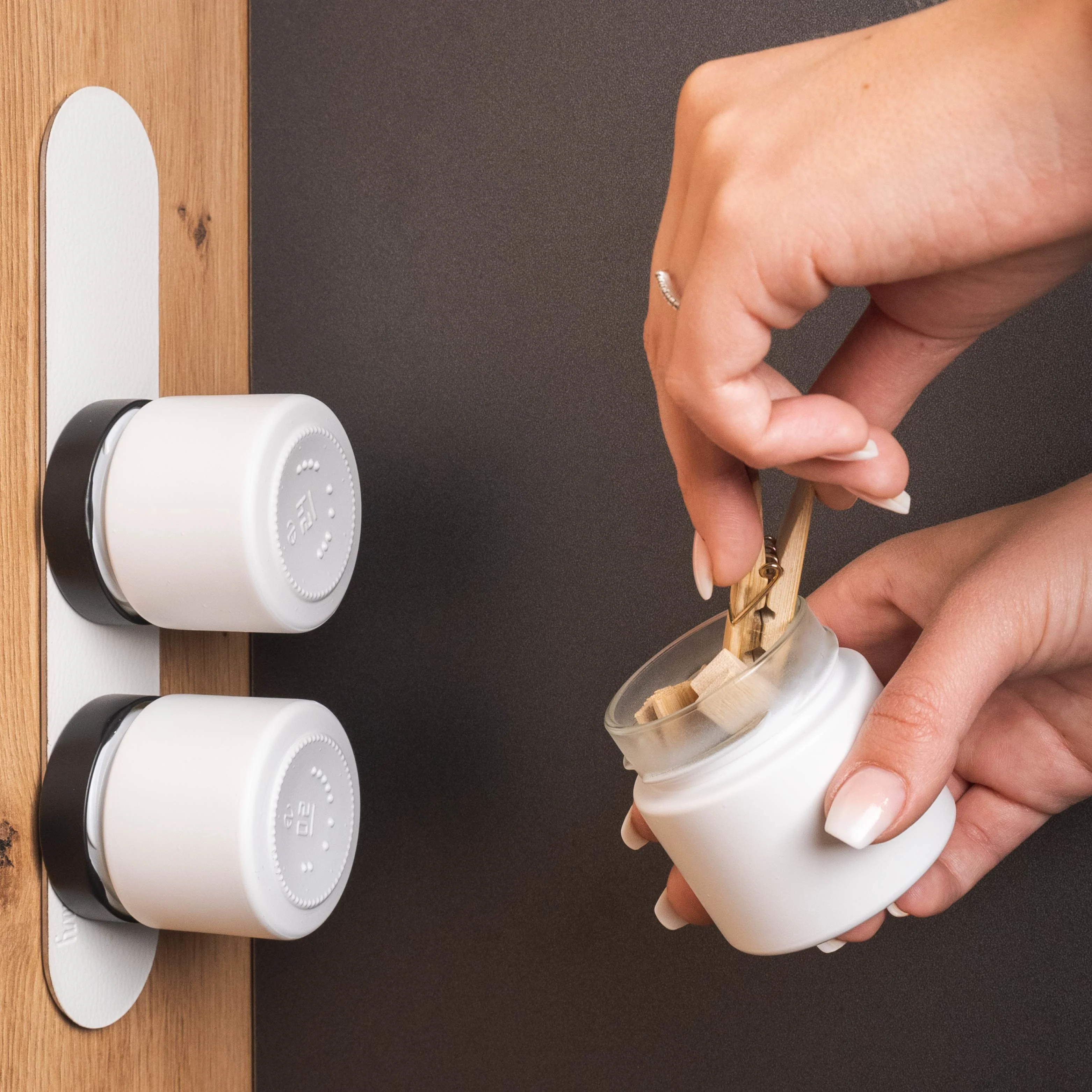 Magnet-Feinkostgläser ALL WHITE 125 ml inkl. Leiste WHITE - Image 5