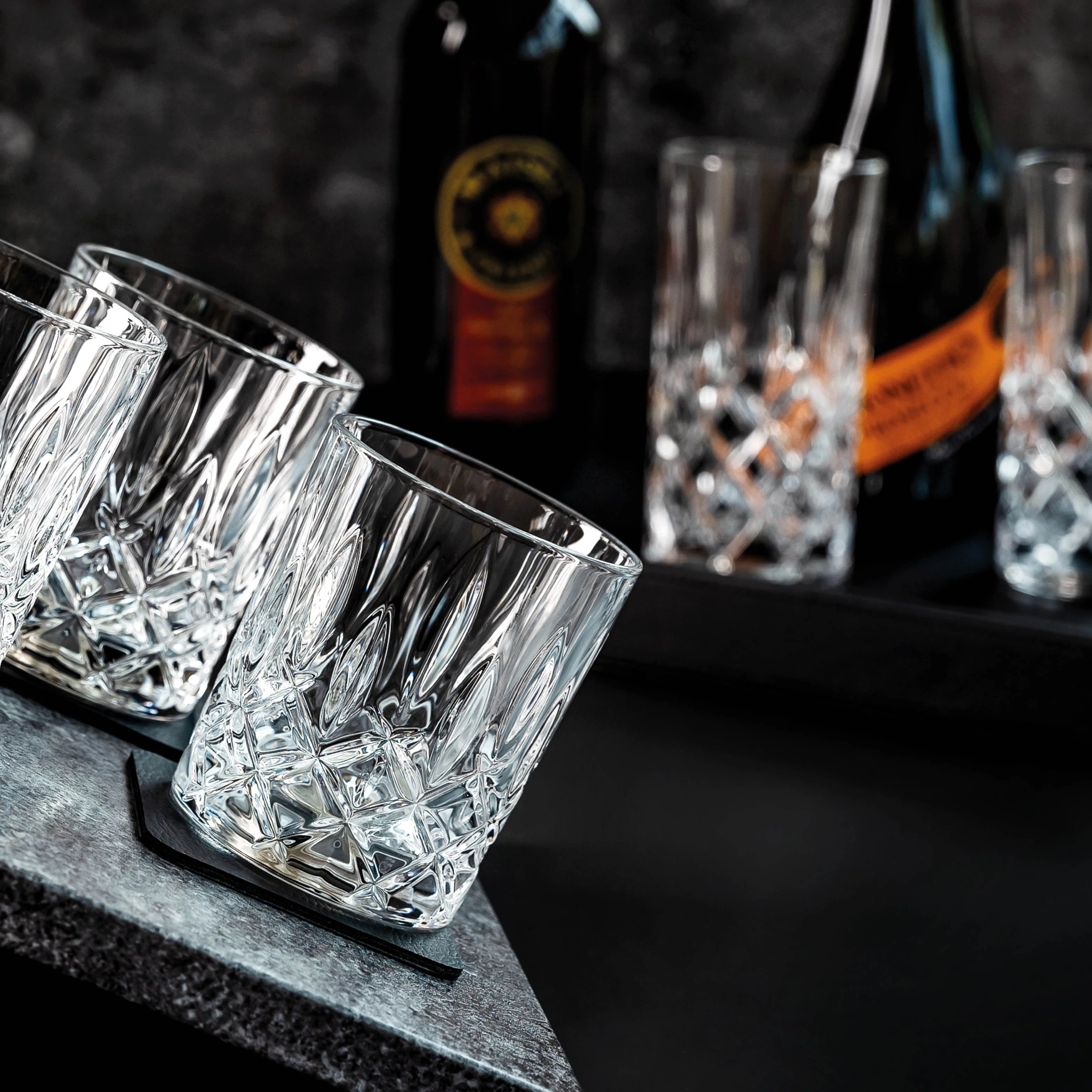 Magnet-Kristallgläser WHISKY DIAMOND