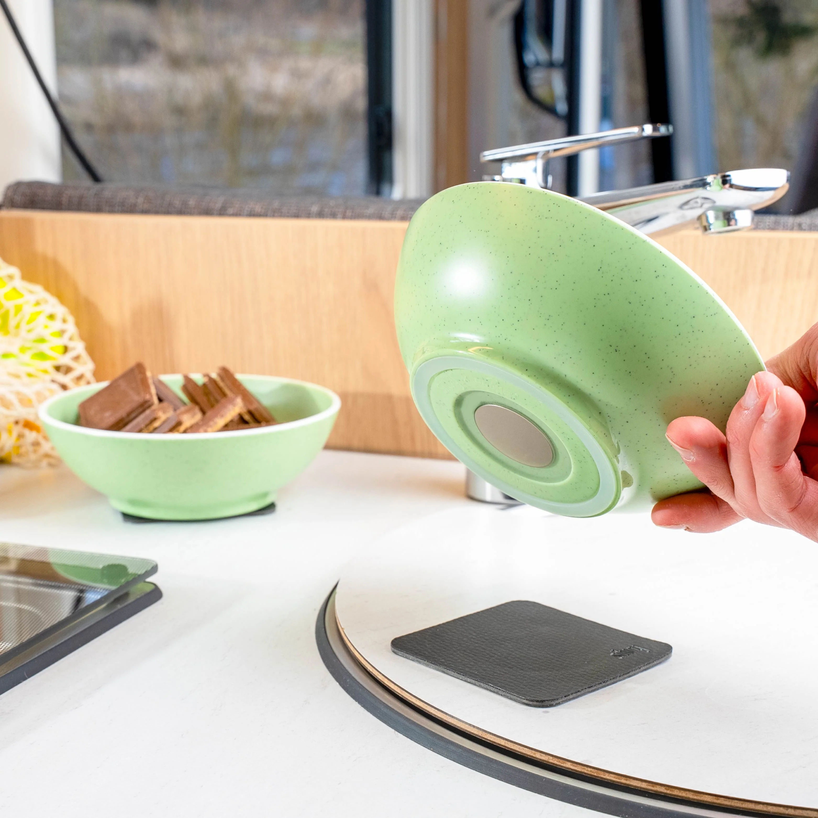 Magnet-Kunststoffbowls DOLOMIT GREEN ⌀ 16 cm - Image 3