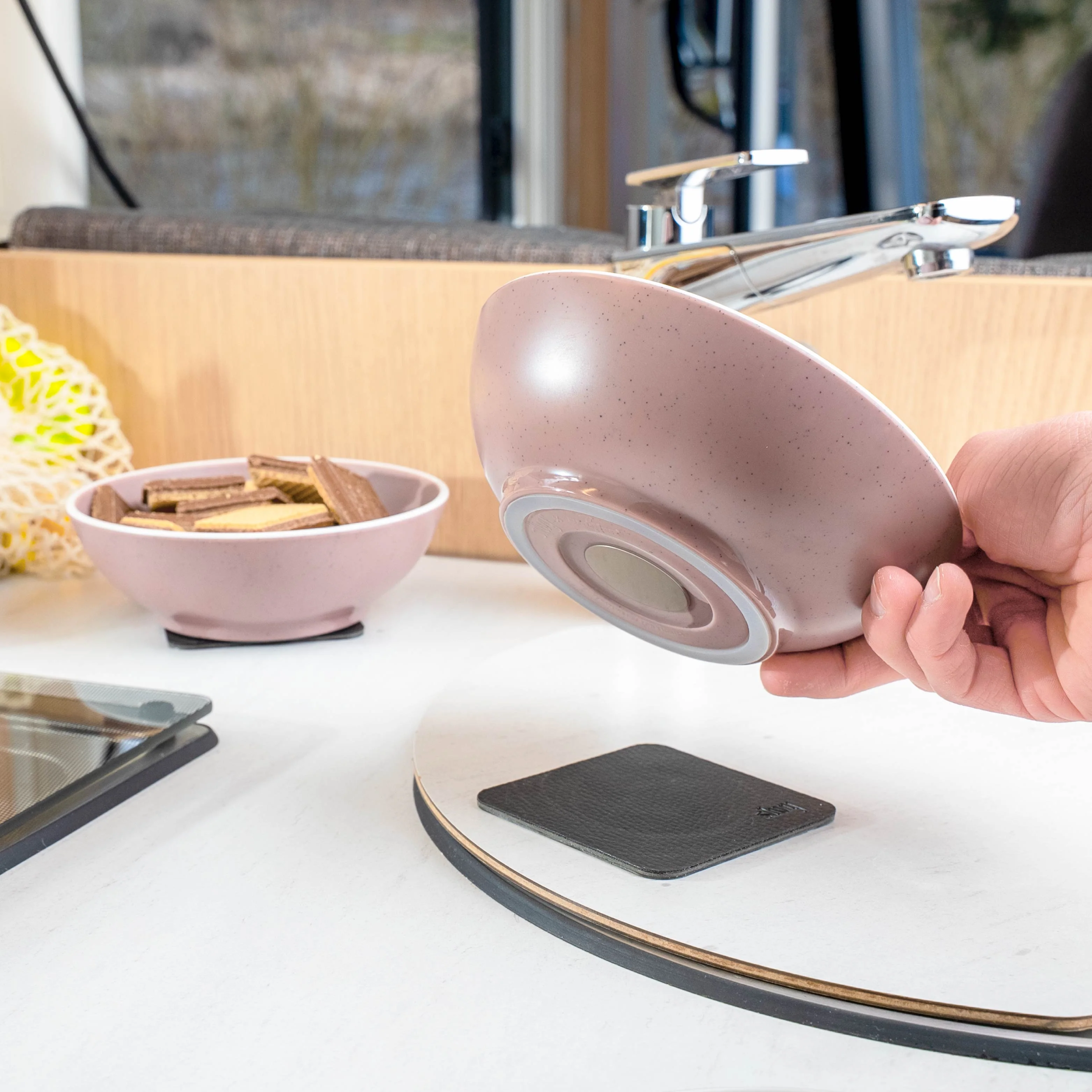 Magnet-Kunststoffbowls DOLOMIT ROSE ⌀ 16 cm - Image 3