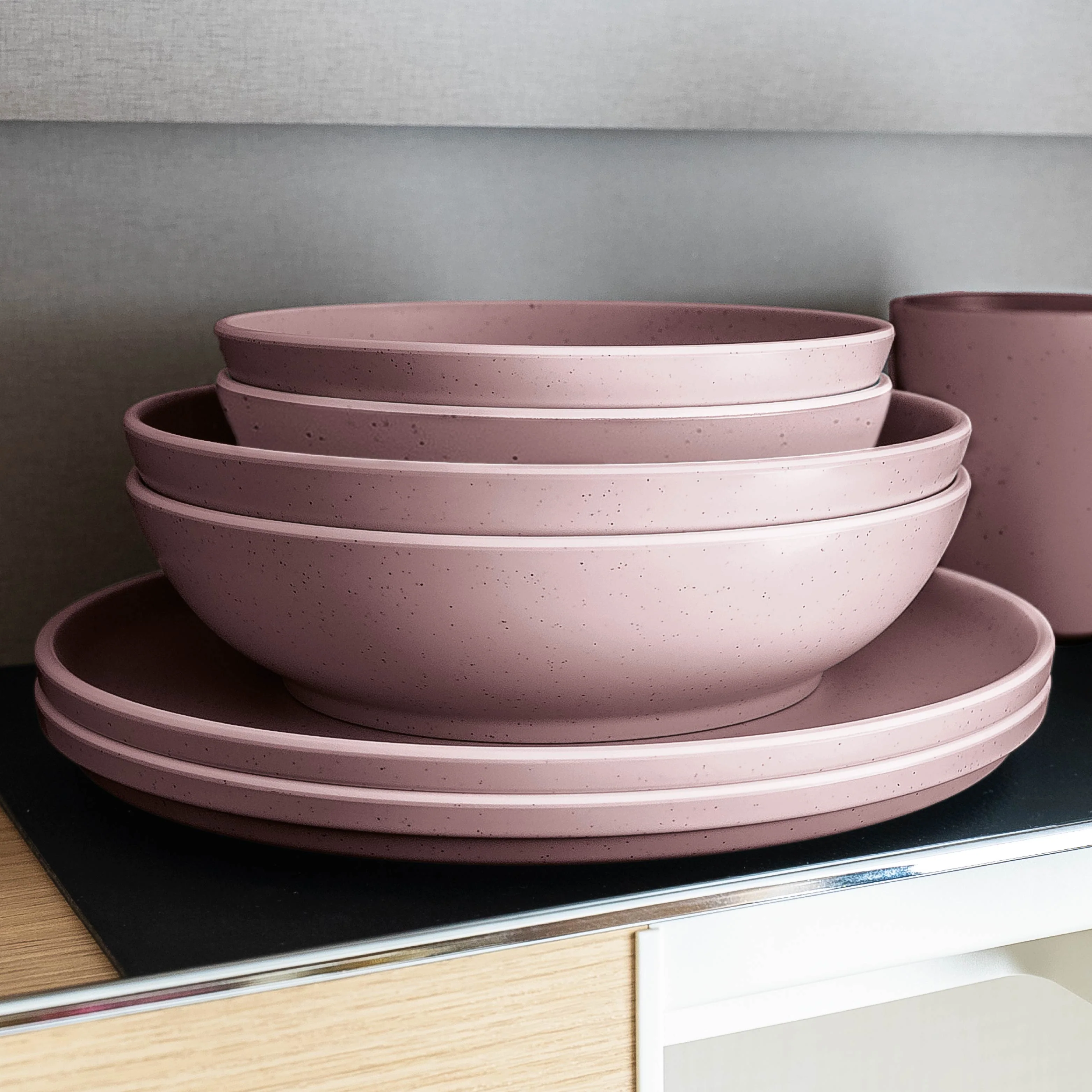 Magnet-Kunststoffbowls DOLOMIT ROSE ⌀ 16 cm - Image 4