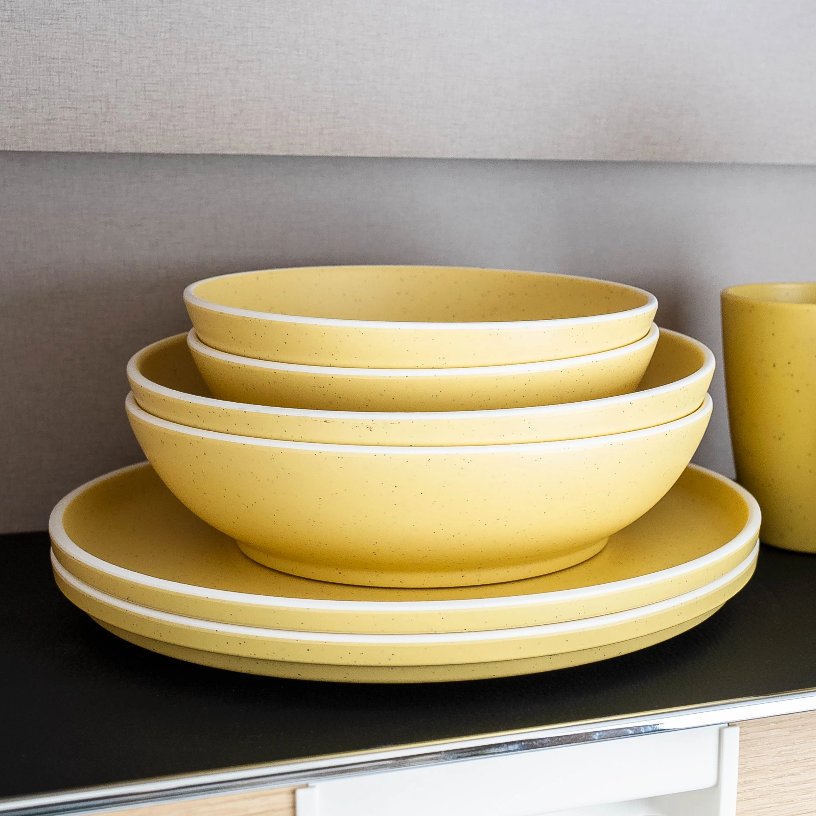 Magnet-Kunststoffbowls DOLOMIT YELLOW ⌀ 16 cm - Image 5
