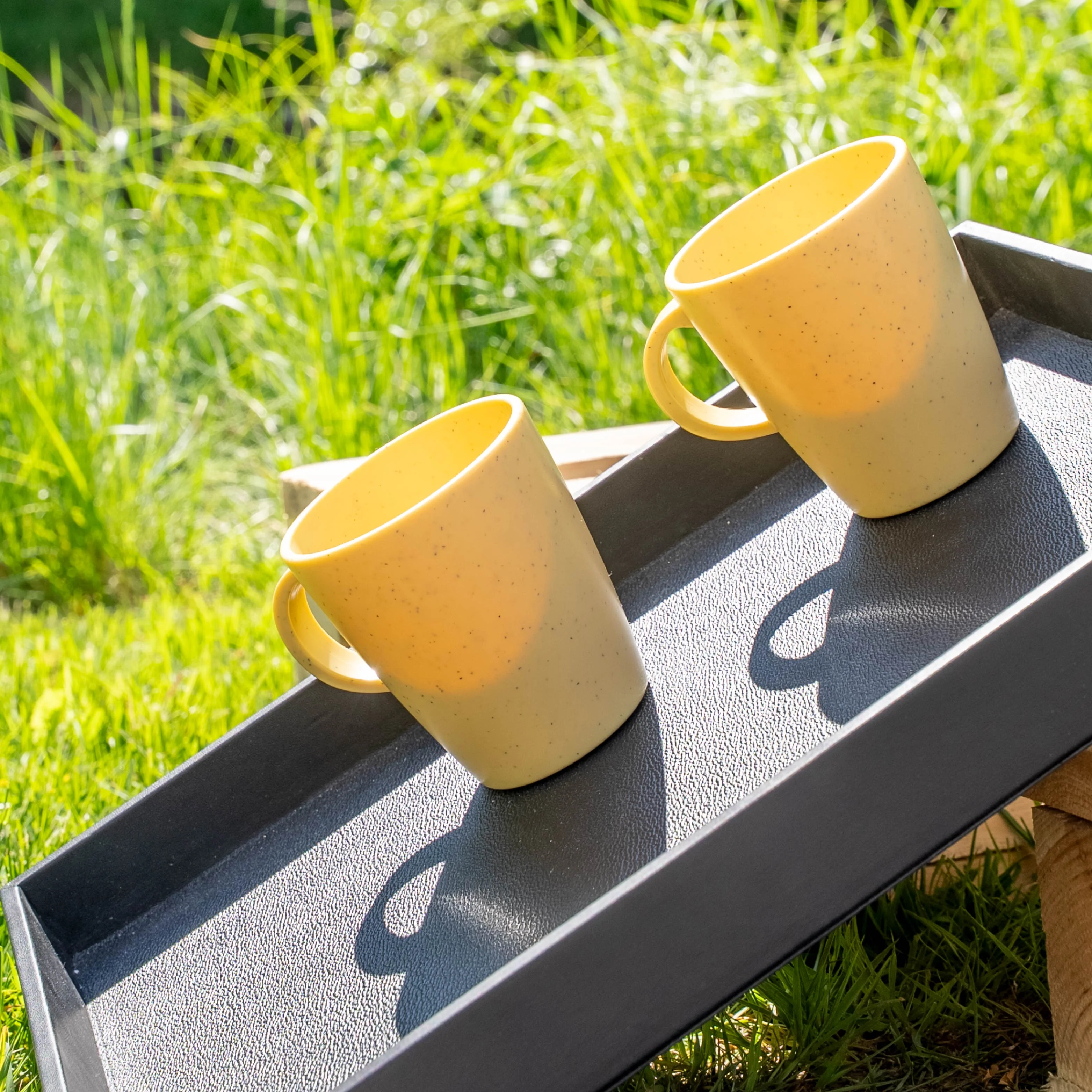 Magnet-Kunststofftassen DOLOMIT YELLOW