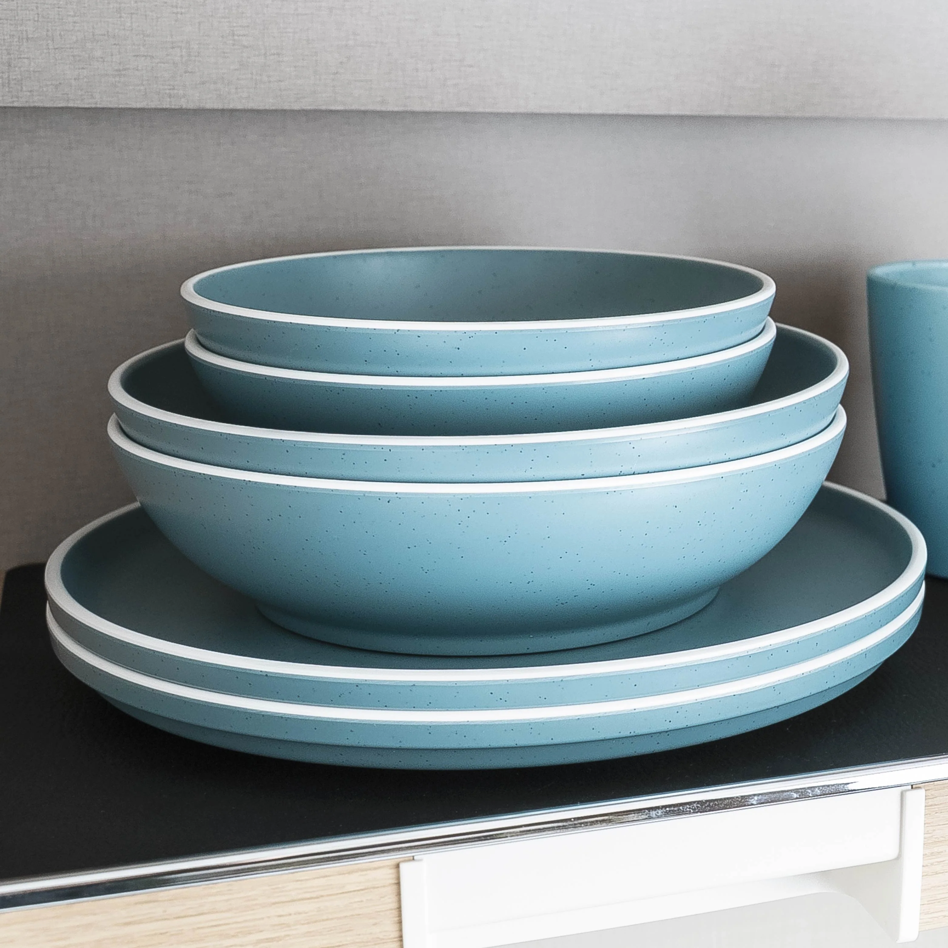 Zweite Wahl: Magnet-Kunststoff-Food-Bowls DOLOMIT BLUE ⌀ 20 cm - Image 6