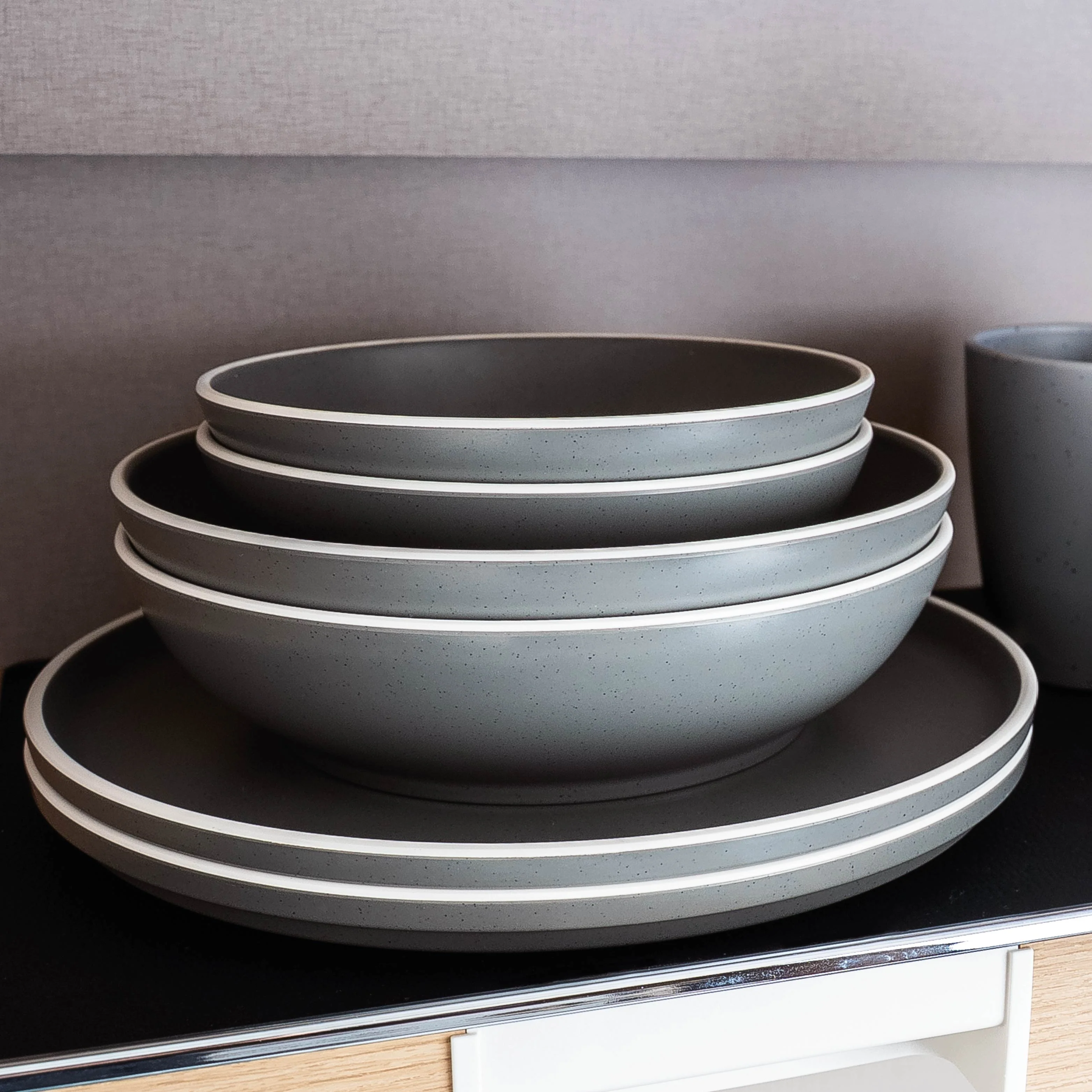 Zweite Wahl: Magnet-Kunststoff-Food-Bowls DOLOMIT GREY ⌀ 20 cm - Image 4
