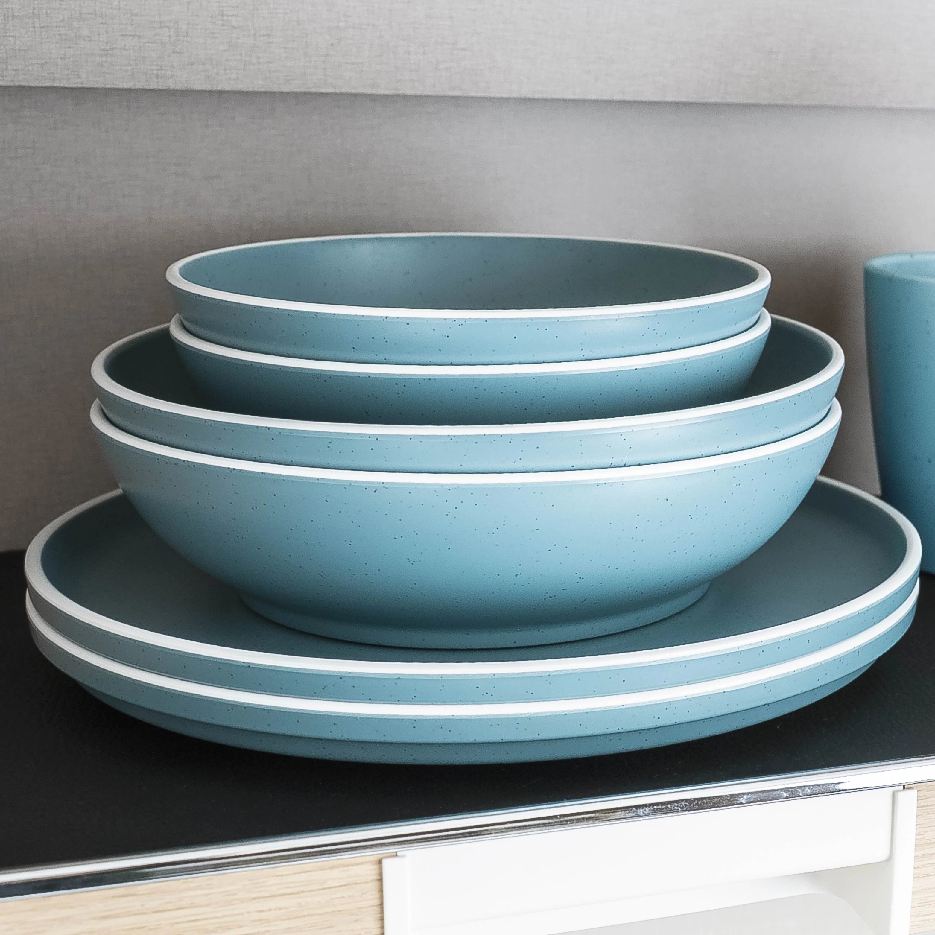 Zweite Wahl: Magnet-Kunststoffbowls DOLOMIT BLUE ⌀ 16 cm - Image 5