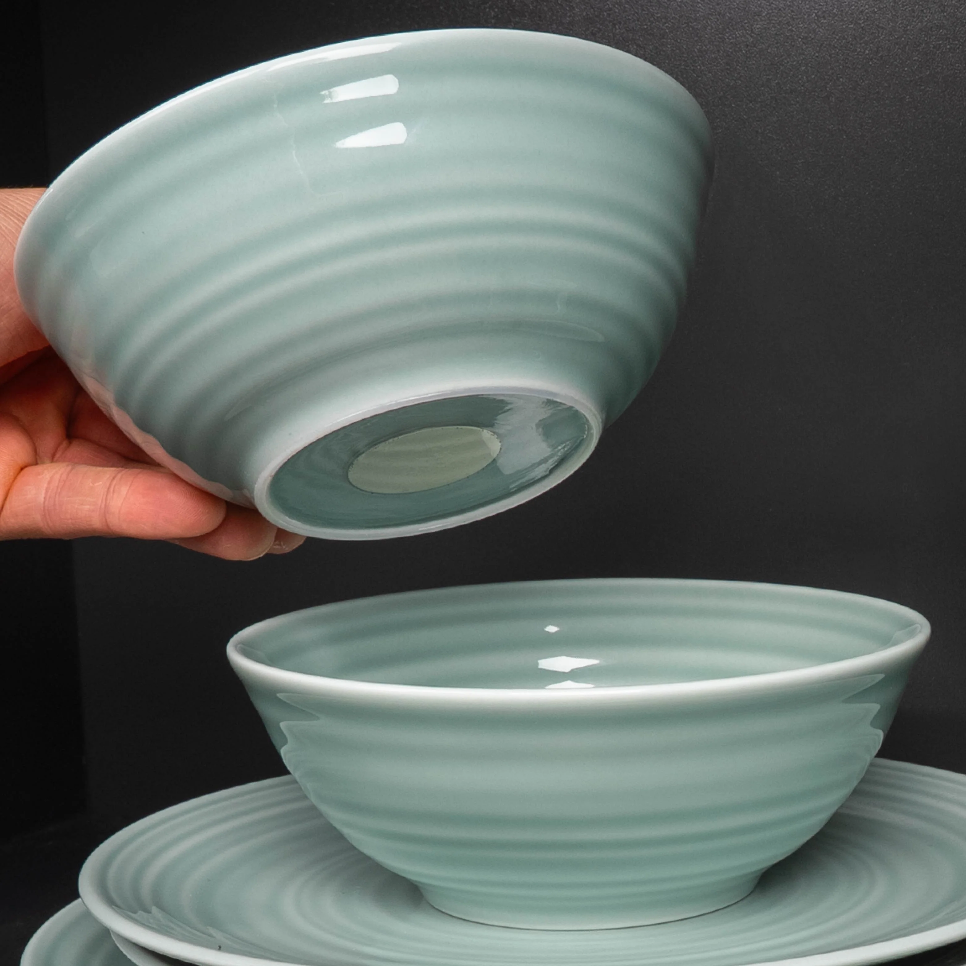 Zweite Wahl: Magnet-Porzellan-Bowls CYAN ⌀ 16 cm - Image 4