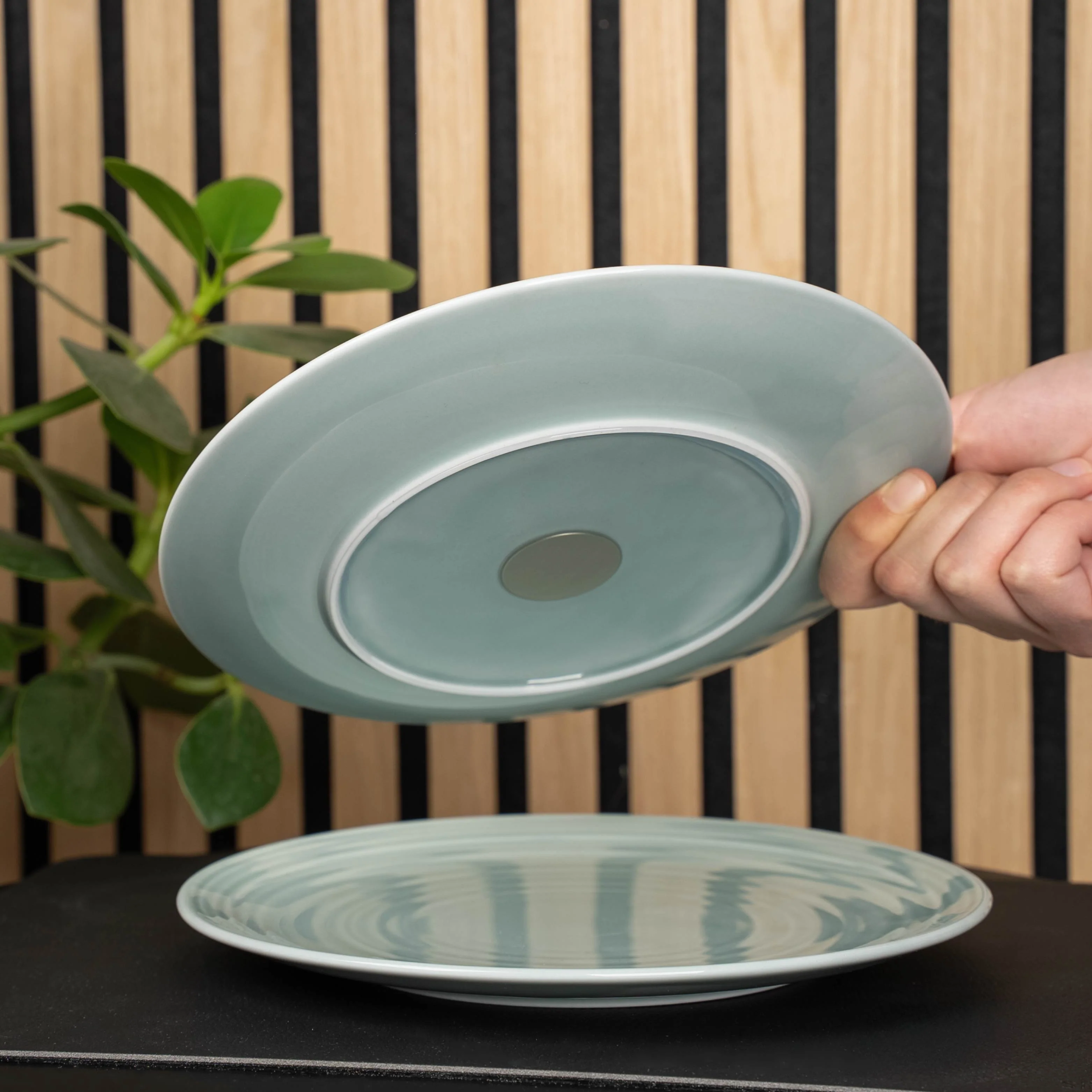 Zweite Wahl: Magnet-Porzellanteller CYAN ⌀ 23 cm - Image 4